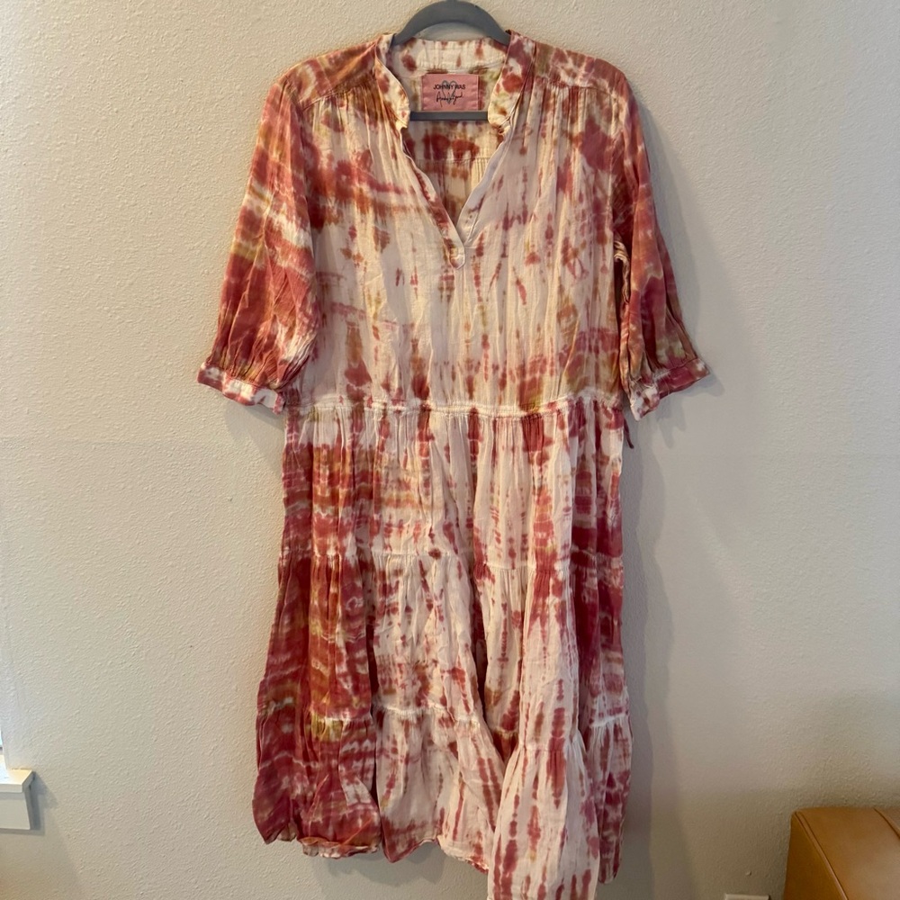 Johnny Was x Amanda Boyd Julia Cotton Tie Dye Dress L/XL - Picture 4 of 9